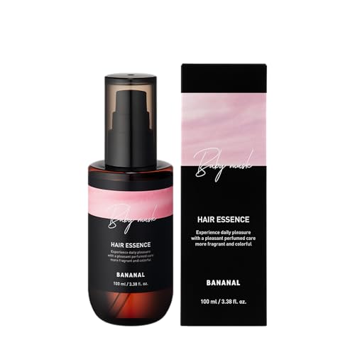 BANANAL 2-in-1 Hair Serum & Perfume Oil - Korean Hair Care, Moroccan Argan Oil & 12 Amino Acids for Dry Damaged Hair, Anti-Frizz Glass Hair Shine, Paraben-Free, Baby Powdery Musk, 3.38 fl oz