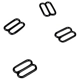 Black Plastic Bra Strap Sliders - 1/2