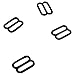 Black Plastic Bra Strap Sliders - 1/2" or 13mm (10 Pairs)