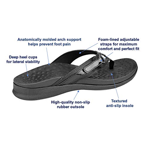 Footminders Seymour Women's Orthotic Sandals - Orthopedic Arch Support and Comfort (US Women's 5 