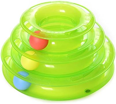 Hankiki Three Layers Pet Toys Intelligence Crazy Play Tray Cat Play Amusement Plate