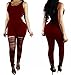 Women Hippie Destroyed Hole Cut Long Skinny Pants Boyfriends Tank Top Rompers XL