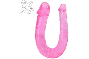 Large Dildos Double Side Dildo Realistic Double Side 2 Head Anal Vagina Stimulator Ideal Adult Penis Toy for Women, Gay, and 