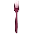 Creative Converting Burgundy Red Disposable Plastic Forks