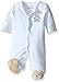 Little Me Baby-Boys Chevron Teddy Bear Footie, Light Blue, Newborn