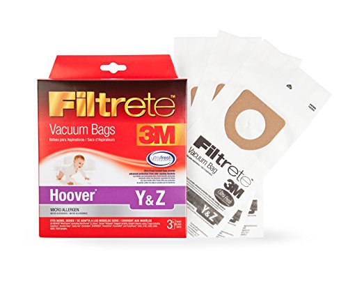 3M Filtrete Hoover Y & Z Vacuum Bag, 3 Pack