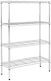 AmazonBasics 4-Shelf Shelving Storage Unit, Metal Organizer Wire Rack, Chrome Silver (36L x 14W x 54H)