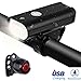 LZRYX Bike Light,USB Rechargeable Bike Light Set,8+ Hours Mountain Road Cycling Safety Commuter Flashlight with 3 Modes,High Waterproof Bike Light