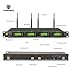 PRORECK UK-4000 UHF 4 Channel Wireless Microphone System with Four Handheld Microphone, Perfect for Party/Wedding/Church/Conference/Speech (UK-4000)