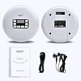 CD Player Portable,Walkman CD Player with Anti-Skip Protection Shockproof Function for CD, CD-R, CD-RW, MP3, Includes 3.5 Headphones and USB Cable HOTT (White)