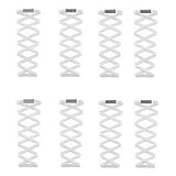 Amityke 4 Pairs No Tie Shoelaces Elastic No Tie Lacing System Sports Fan Shoelaces Athletic Running Shoe Laces for Sneaker Boots Board Shoes and Casual Shoes for Adults Kids White