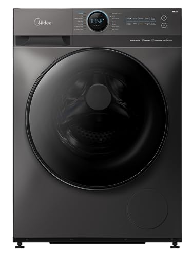 Midea 10/7 KG Smart Washer Dryer with BLDC Inverter Motor, 1400 RPM, Fully Automatic Front Load Washing & Drying Combo Wi-Fi Machine, 16 Programs-Allergy/Steam Care/Auto Clean, Titanium, MF200D100WBT