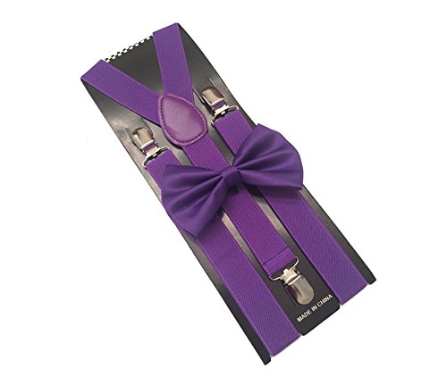 Awesome Purple Suspenders and Bow tie Suspender