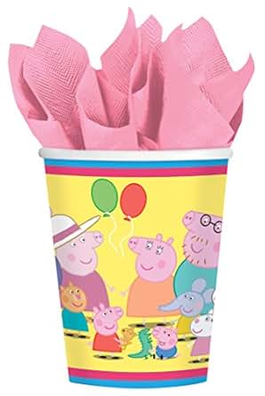 Amazon.com: amscan Peppa Pig 9 oz. Paper Cups - 8 Count: Toys & Games