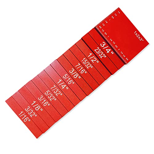 15 Pcs Gauge Block Set, Precision Aluminum Height Gauges Set Setup Bars, Testing Gage Block Gage