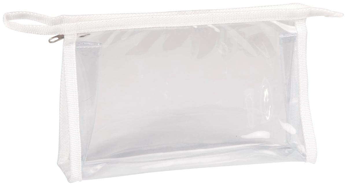 Clairefontaine 8487C - One Large Rectangular School Bag, Make-up Bag - Dimensions: 22 x 4 x 14 cm - Transparent PVC - Waterproof - Colourless + Practical