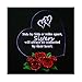 Giftgarden 7 Color LED Gift for Sisters, Heart-Shaped Cake Topper LED Stuff with Beautiful Red Roses Base, Present Idea from Sister Valentines Day Birthday Christmas