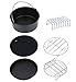 Air Fryer Accessories, 6-pieces -8 inches Premium Air Fryer Accessories Set for Gowise, Phillips, Cozyna and More Brand, Fit all 3.7QT &5.3QT &5.8QT- 4 pieces of 6 are 8 inches and 7 inches 6 inches