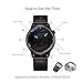 BREAK Men's Fashion Watches Waterproof Analog Photographer Series Black Leather Strap Quartz Sport Wristwatch
