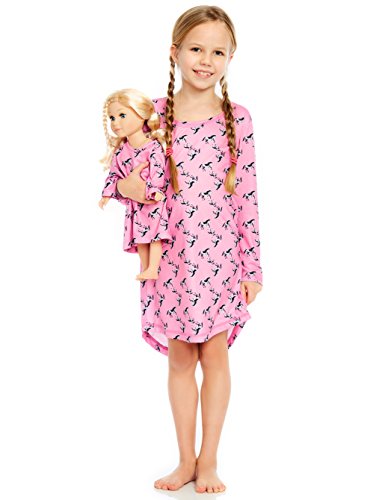 Leveret Horses Matching Doll & Girl Nightgown 8 Years