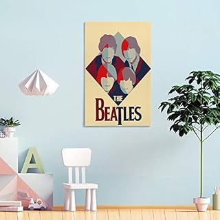 XYDQ Poster décoratif rétro du groupe des Beatles pour salon, chambre à coucher 50 x 75 cm - Les Beatles, Paul McCartney, John Lennon, RIngo Starr, George Harrison XYDQ Poster décoratif rétro du groupe des Beatles pour salon, chambre à coucher 50 x 75 cm – Image 4