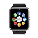 Smart Watch Bluetooth Watch Wrist Watch Phone with SIM Card Slot and NFC for Android Samsung HTC Sony LG All Smartphones (black)