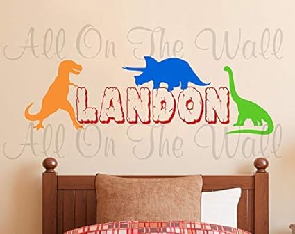 Amazon Com Lilithcroft99 Boys Name Wall Decal Dinosaur