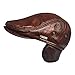 LETHMIK Flat Cap Cabby Hat Genuine Leather Vintage Newsboy Cap Ivy Driving Cap XXL-Brown and black