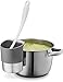 Belwares Spoon Rests for Kitchen - Stainless Steel Spoon Dock for Utensils - Cup Hangs on Saucepans, Pots for Preparing, Serving Food Without a Mess - Use as a Measuring Cup, Mix, Pouring (Gray)