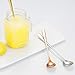 Buyer Star Ice Tea Spoon, 8-Inch Ice Cream Spoon, Stainless Steel Cocktail Stirring Spoons (4 color-4 pieces)