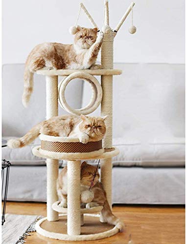 FTFDTMY-Groe-Katzenvilla-Rattan-Katzennest-Kratzbaum-Einteilige-Tierhandlung-Toy-Jump-Platform-Cat-Scratch-Board-Yan-Farbe-C