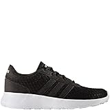 adidas Women's Lite Racer W Sneaker, Black/White, 9 M US