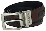 Columbia Men's 35mm Genuine Reversible Leather Laced Belt,Brown/Black,34