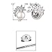 EleQueen 925 Sterling Silver CZ AAA Button Cream Freshwater Cultured Pearl Leaf Bridal Stud Earrings (10mm)