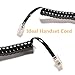 Uvital Telephone Phone Handset Cable Cord, Coiled Length 1.2 to 10 Feet Uncoiled Landline Phone Handset Cable Cord RJ9/RJ10/RJ22 4P4C(Black,2 PCS)