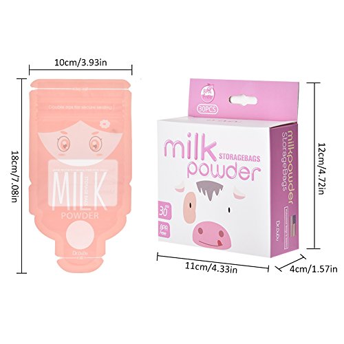 per 30pack Baby Disposable Milk Powder Storage Bag BPA Free Portable Dispenser Formula Pouch for Travelling