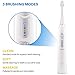 Sterline Sonic Electric Rechargeable Toothbrush and Holder w/ 3 Brushing Modes and 3 Free Electric Toothbrush Replacement Heads Included, Superior Bristle Cleaning Technology