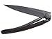 Deejo Ultra Lightweight Folding Pocket Knife with Belt Clip - Ebony Version 1.3 oz - Fine, Sharp Blade - Black Titanium Coating Stainless Steel - Elegant and Modern Design