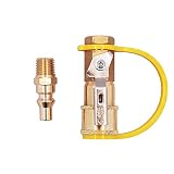 KIBOW 1/4" Quick Connect Kit for Propane/Natural Gas Systems-Safety Shutoff Valve & Full Flow Male Plug
