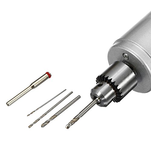 HITSAN Micro Aluminum Portable Handheld Drill DIY Mini Electric Hand Drill Adjustable Variable Speed