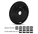 DAY 1 FITNESS Olympic Bumper Weighted Plate 2â€ For Barbells, Bars, 45 lb Single Plate - Shock-Absorbing, Minimal Bounce Steel Weights with Bumpers for Lifting, Strength Training, and Working Out