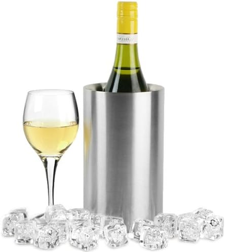 bar@drinkstuff Stainless Steel Double Walled Wine Cooler 1.6ltr Wine Chiller, Wine Bucket, Champagne Cooler