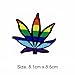Assorted 420 Leaf Iron on Patches Sew on Embroidered Applique, 5Pcs