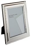 Viceni UNPF20-80 Silver Plated Bead Photo Frame, 8 by 10 Inch, 8 x 10-Inch