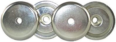 Manic Magnets 88 Pound Pull Force (Pack of 4 ), 1.42" Outside Diameter, CounterSunk Hole for #10 Bolt Size, Rare Earth Neodymium (N35) - Our Magnets Are Crazy Strong