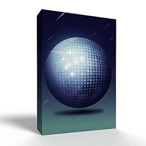 Canvas Wall Art - Shining Ball Shaped Moon for Coffee Bar - Modern Home Art Stretched and Framed Ready to Hang - 12x18 inches