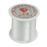 uxcell 0.2mm Diameter Clear Nylon Fish Fishing Line Spool Beading String