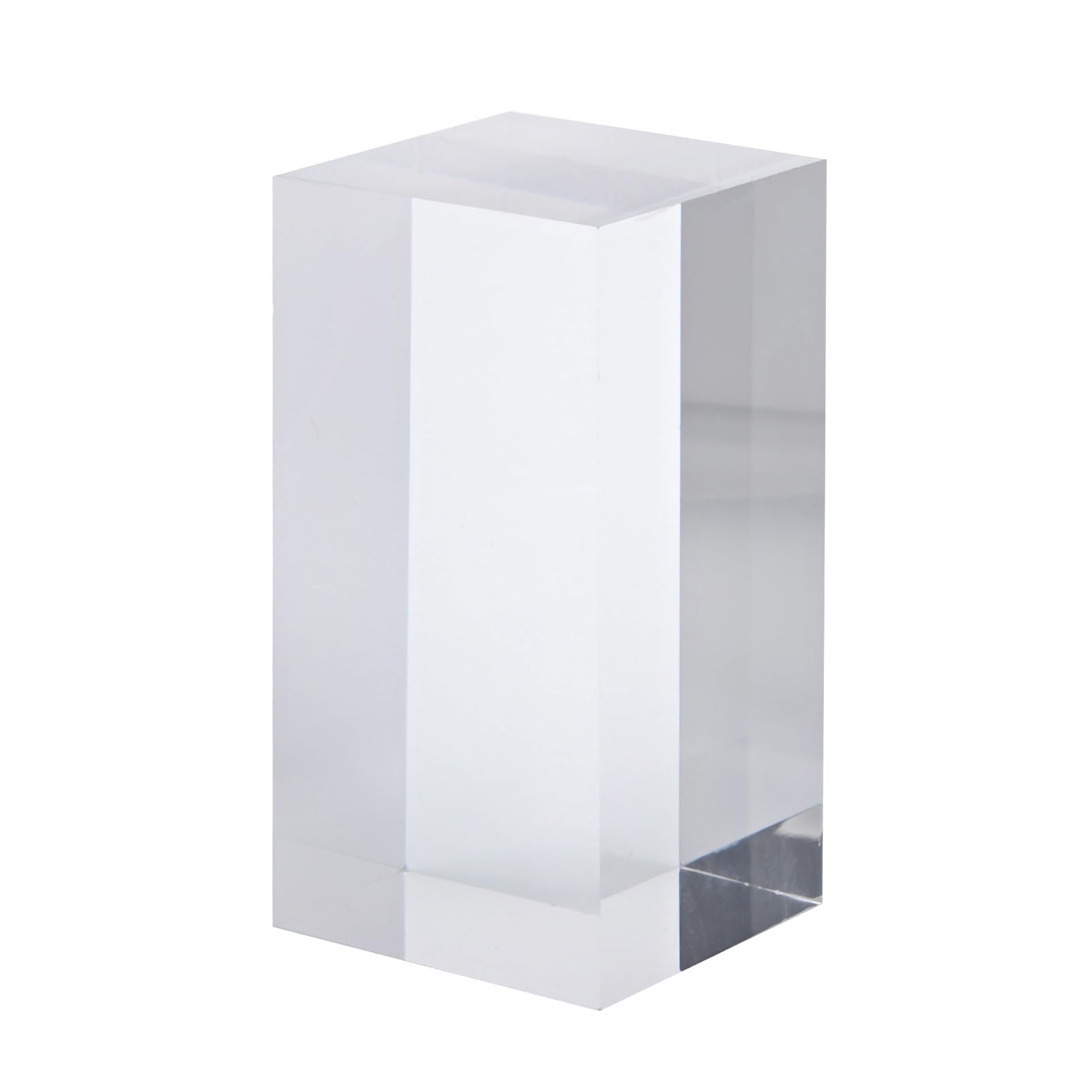 PATIKIL 2"x2"x4" Jewelry Display Riser, Polished Acrylic Cube Display Stand Block Collection Showcase Ring Holder Square, Clear