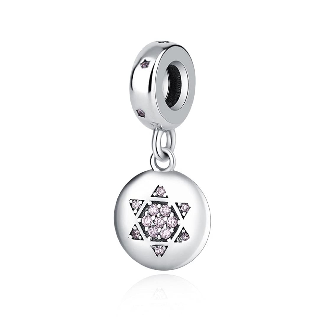 FeatherWish Star Of David Charm Sterling Silver 925 Faith Religious Pendant Fits And Compatible With Pandora Bracelets Gift For Family Best Friend Mum Daughter Sister Grandma Birthday