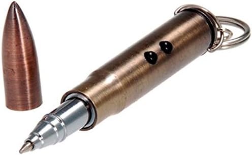 Realistic Bullet Ink Pen Laser Pointer LED Light Keychain Cat Toy Rifle Ammo